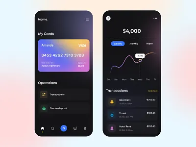 Mobile bank - Mobile Design app app design bank bank app finance finance app finances financial financial app fintech ios mobile mobile app mobile app design mobile design mobile ui product design typogaphy ui ux