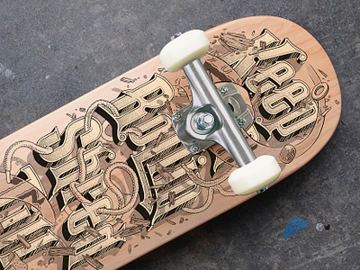 Keep On Rolling deck design drawing graphic design halftones hot wheels illustration ink ink bad company lettering letters old school product design skate skateboard typography wheels wood