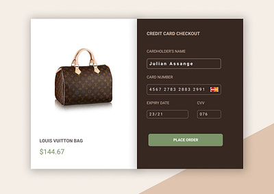 Credit Card Checkout Page checkout page design ui ux