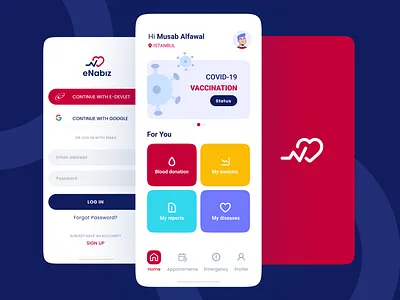 E-nabız UI concept redesign. 3d animation art brand branding design graphic design illustration illustrator logo motion graphics ui ux vector