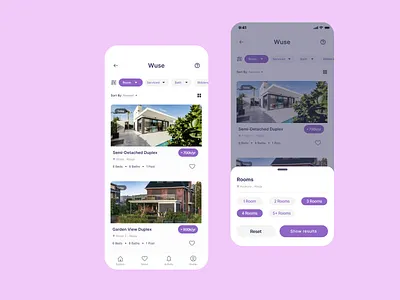 Real estate mobile app-Filter UI product design ui ux uxdesign