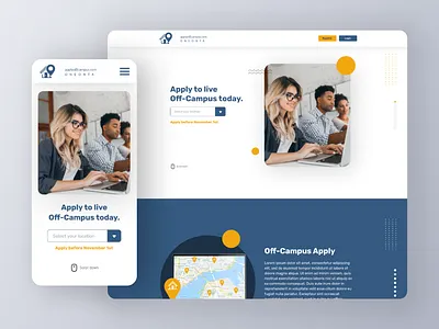 Off Campus Project Web Landing Page UI Design appuidesign branding dezignsam figma uidesign graphic design logo ui userintarface webdesign webui webuidesign
