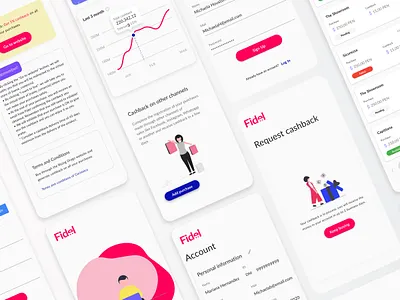 Fidel cashback design design app illustration purchase ui