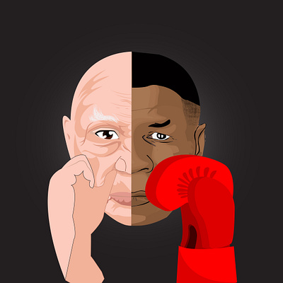 Mike Tyson and Old Boxer 3d animation branding design fanboy graphic design illustration illustrator logo motion graphics photoshope ui vector
