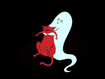 Feline aughost aughostus gloom cat character character design design illustration mid century retro vintage