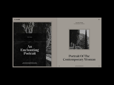 W. World | Article Page | Book Version animation book motion promo typography ui ux video web website