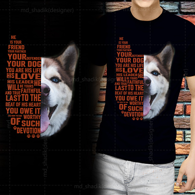 Dog image in t-shirt design custom t shirt dogimage dogtshirt graphic design imageintshirt t shirt typography t shirt unique t shirt