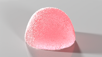 3D Gumdrop Render 3d 3d artist 3d render b3d blender candy colorful cute gumdrop pink realistic red