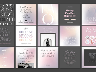 Soulpreneur Instagram Creator Kit creativemarket design editorial design instagram instagram creator instagram post layout layout design minimal social media