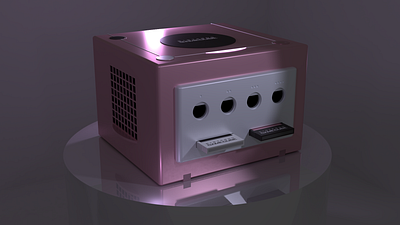 3D Nintendo Gamecube Render 3d 3d artist 3d model 3d render b3d blender gamecube nintendo pink retro video game video game console video games