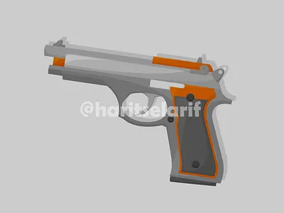 Gun Vector Illustration ammunition brand branding brown design elegant full color graphic design gun gun logo illustration logo pistol pistol logo png police riffle simple ui vector