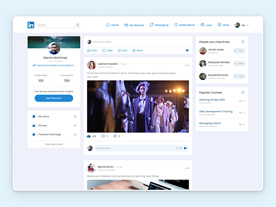 Re-Design Linkedin design ui web design