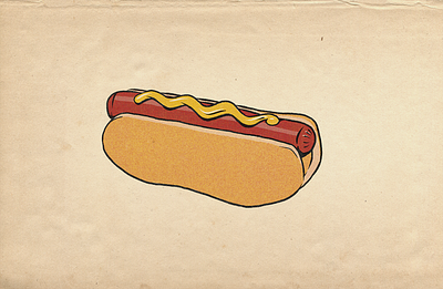 Hotdog illustration procreate