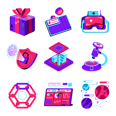 Polkadot Wiki - Spot Illustrations design future futuristic iconography icons illustration ui vector web3