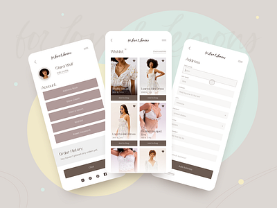 Daily UI #006 – User Profile app concept dailyui dailyui006 design e commerce figma for love lemons mobile product design redesign shop typography ui underwear ux web design woman