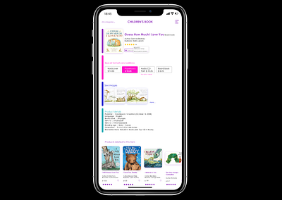 Children's Book App app design ui uidesign uiux ux