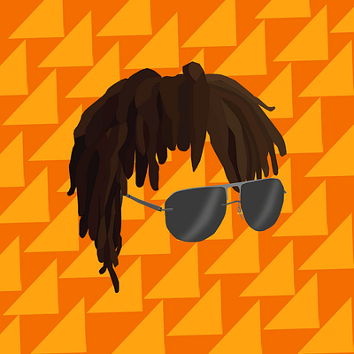 Dreads and Shades artwork black brown digital dreadlocks geometric illustration patterns pop popart summer summertime sunglasses vector warm