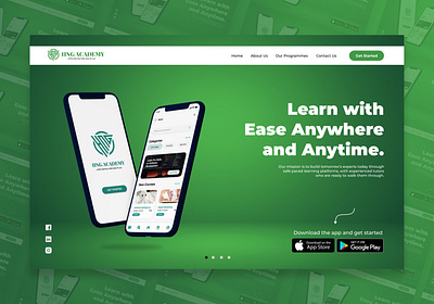 HNG Hero Section UI Web app design hero logo ui ux web