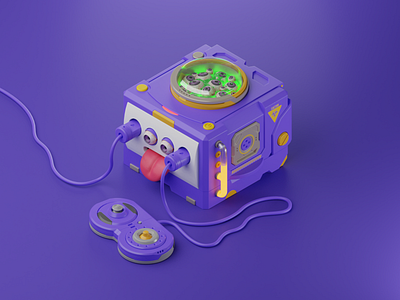 GameCube Toxic Edition 3d blender blender3d gamecube gamepad isometric nintendo