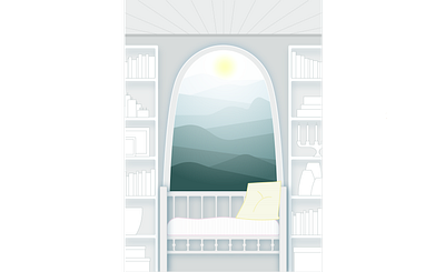 Peaceful Landscape design graphic design illustration vector