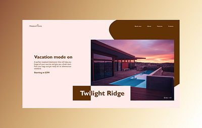 Vacation Villa Landing Page design figma house landing page landing page design minimal travel travel website travelwebsite trip ui vacation vacationhouse villa web web design website