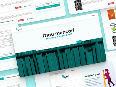 Myref - Application to improve literacy and look for references app design ui ux website