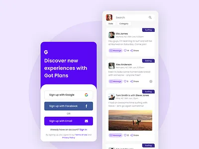 Got Plans #1 app design explore flat friends minimalism mobile app new zealand nz travel ui ux web app webdesign
