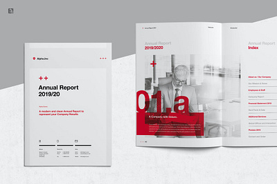 Annual Report annual annual report branding business catalog clean company company business design graphic design indesign magazine motion graphics portfolio print print template printable report template