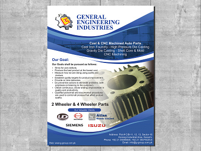 General Engineering Industries branding brochure design flyer illustration logo magazine ad newspaper ad