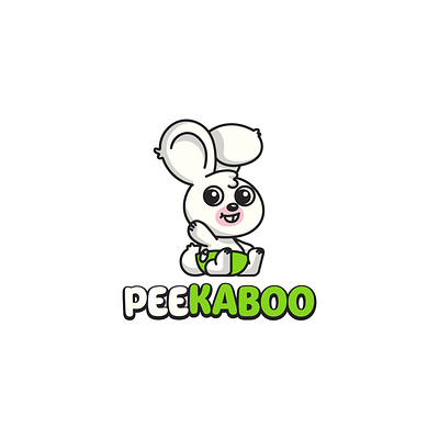 Rabbit Logo baby baby logo bunny bunny logo character design design diaper diaper logo graphic design green illustration logo logo design rabbit rabbit design rabbit logo vector