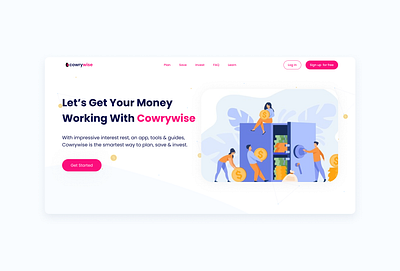 Savings Web UI Landing Page landing page visual design web ui