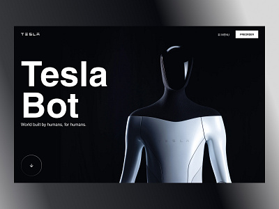 Tesla Bot Website Design ai artificial inteligence design design studio interface minimalism minimalistic robotics tesla tesla bot ui user experience user interface ux web web design web interface web page website website design