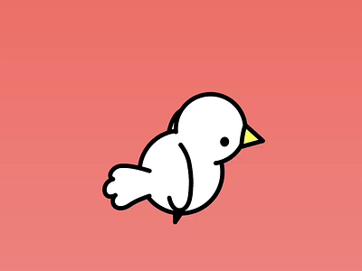 Flying bird 2d 2d animation animation bird cartoon character character animation design fly graphic design illustration motion design motion graphics