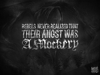An Exercise in Futility IV blackmetal digitalart illustration mgla typography