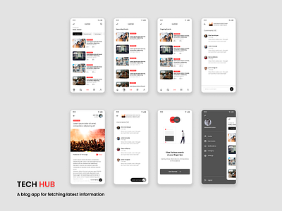 Tech Hub pages 3d app branding design graphic design illustration login logo sidebar signup typography ui ux vector