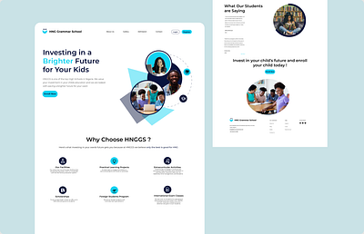High School Landing Page branding design landingpage ui