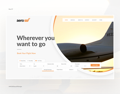 Flyaero Website Redesign aero airline lagos landing page ui website