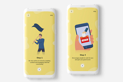 Onboarding app design design illustration minimalist mobile app mockup onboarding onboarding app onboarding screens social media social media app ui ui design uidesign uiux