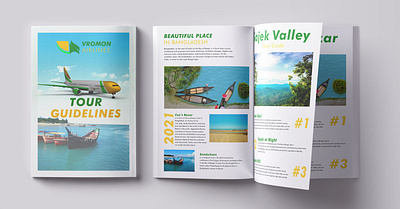 Tour Guidelines Magazine for Vromon Airlines brochure catalog flyer magazine template tour guidelinse tour guidelinse magazine travel magazine