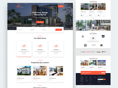 Real Estate Landing Page Design. branding clean ui clean website home rent home rent landing page home rent website house rent house rent website landingpage property property website real estate real estate landing page real estate website realestate uiux web design webdesign website websites