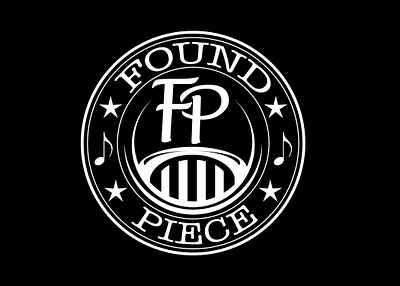 Found Piece Logo branding design logo music typography