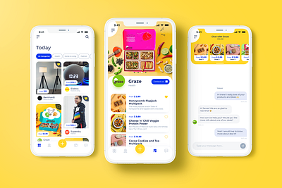 Colorful & Bold eCommerce UI Concept app design chat creative ecommerce app ios app message mobile app online store product design shop trendy ui ux designer
