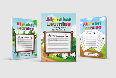 Alphabet Learning Tracing Book For Kids 3d graphic design