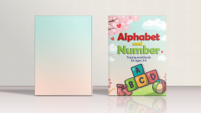 Alphabet And Number Tracing Workbook For Kids 3d branding graphic design