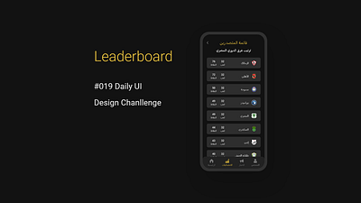 Daily UI #019 - Leaderboard daily ui leaderboard ui