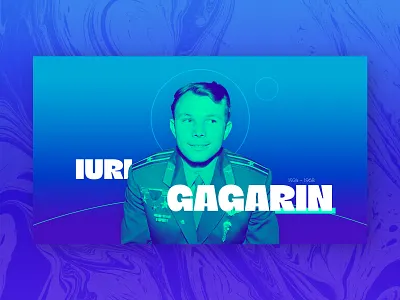 space race pt II design gagarin graphic design landing page space web