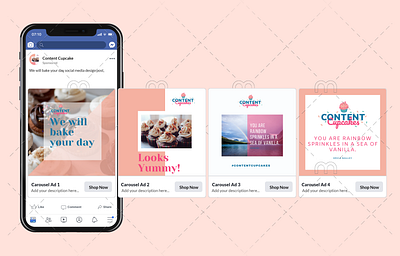 Social Media Design for Content Cupcake content cupcake facebook post design instagram post design social media design social media post