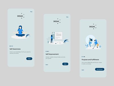 Onboarding Screens - Self Help App Concept design inspiration onboarding productdesign ui