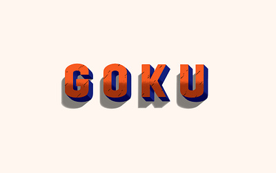 Goku Hand-drawn Typography anime design dragonballz goku graphic design hand drawn typography