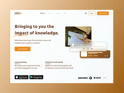 HNGi8 Hero Landing Page app branding design illustration ui ux